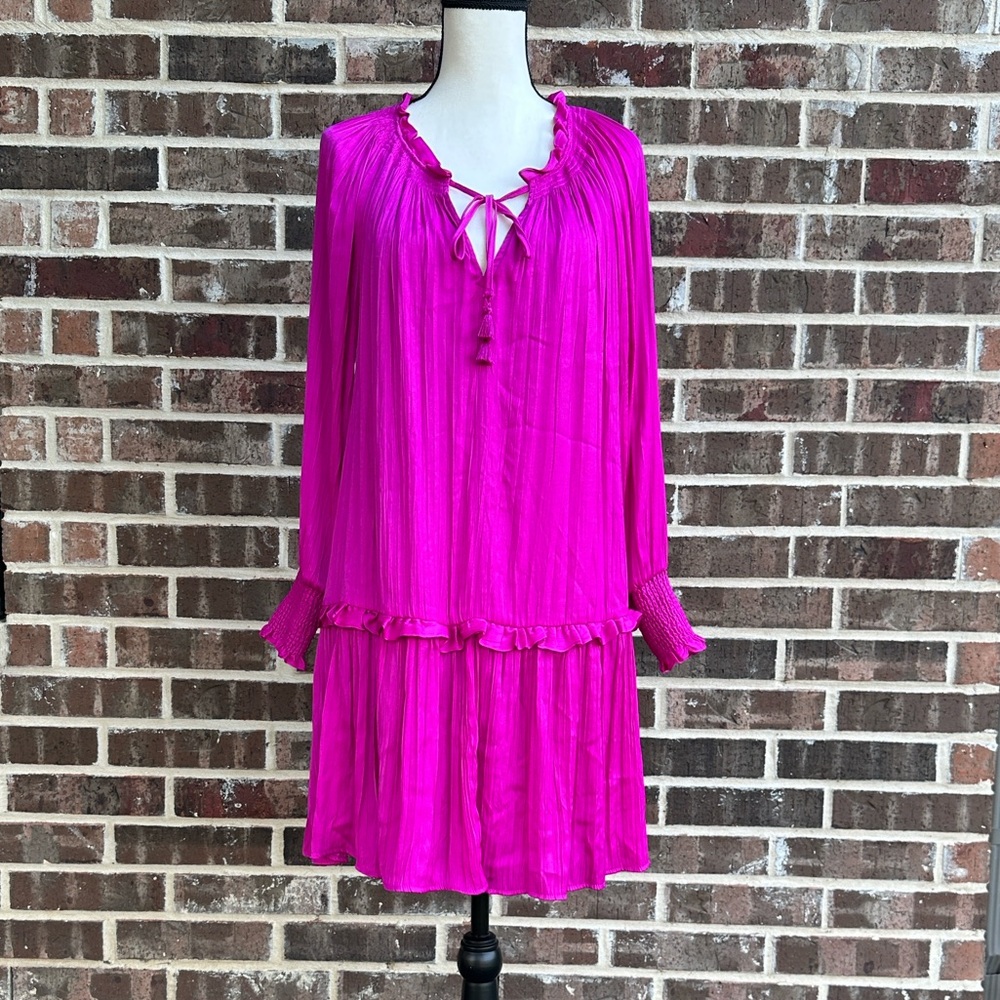 Anthropologie Giulia Tunic  Fuchsia Dress EUC